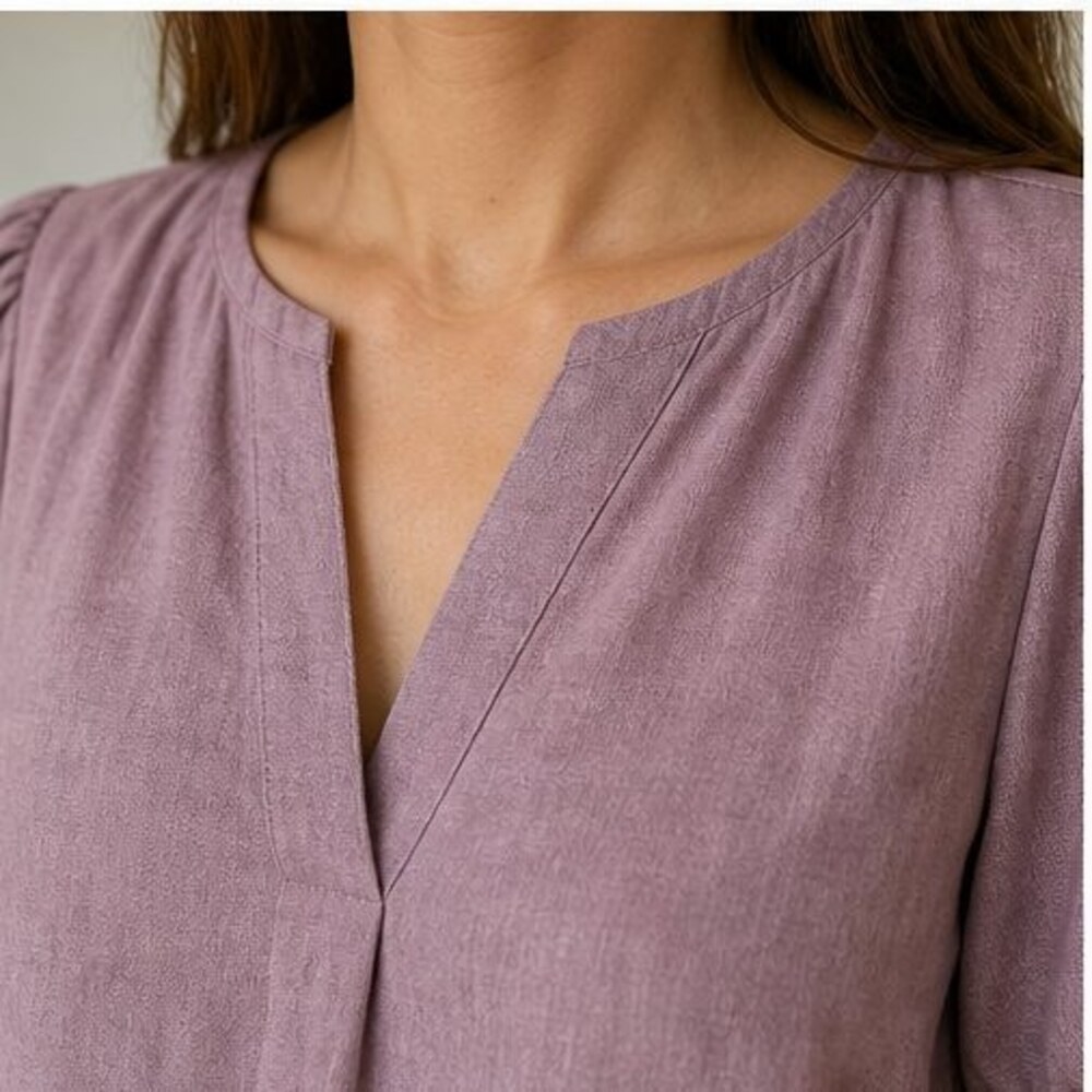 Mauve Ruffle Blouse - Picture 4 of 6